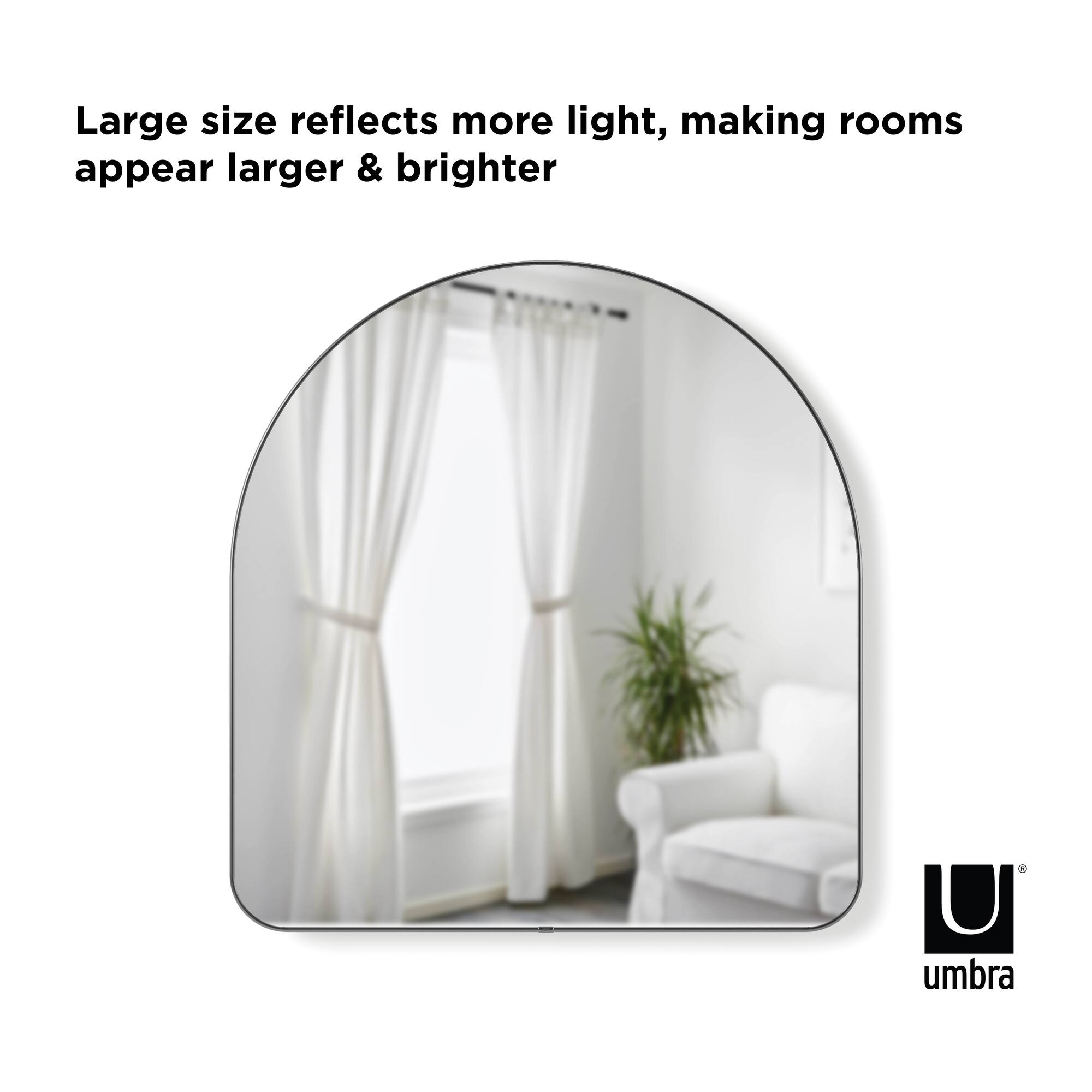 Umbra 36" Titanium Hubba Arched Mirror